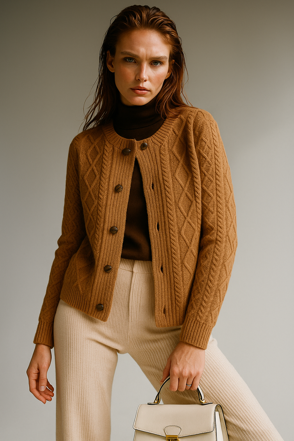 Cardigan Claire cu împletitură