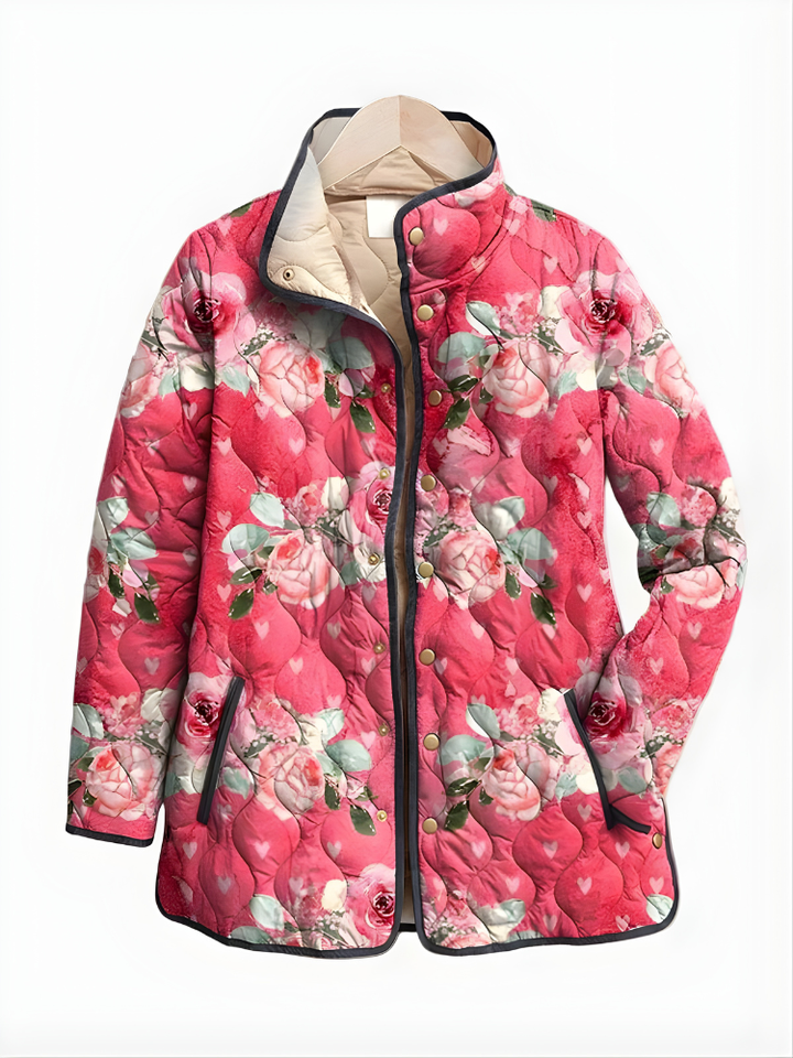 Jachetă Yara matlasată cu imprimeu floral